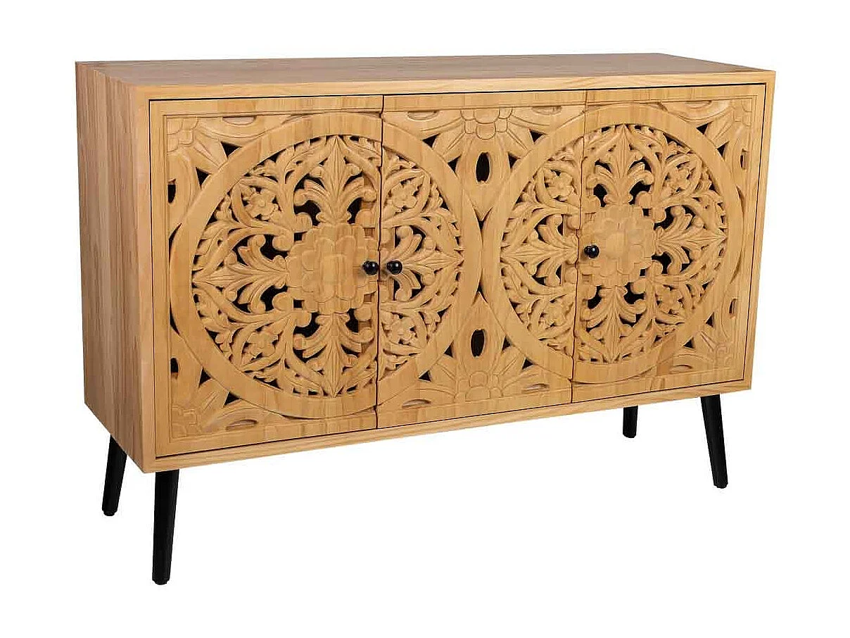 Buffet en bois marron 120x38x80