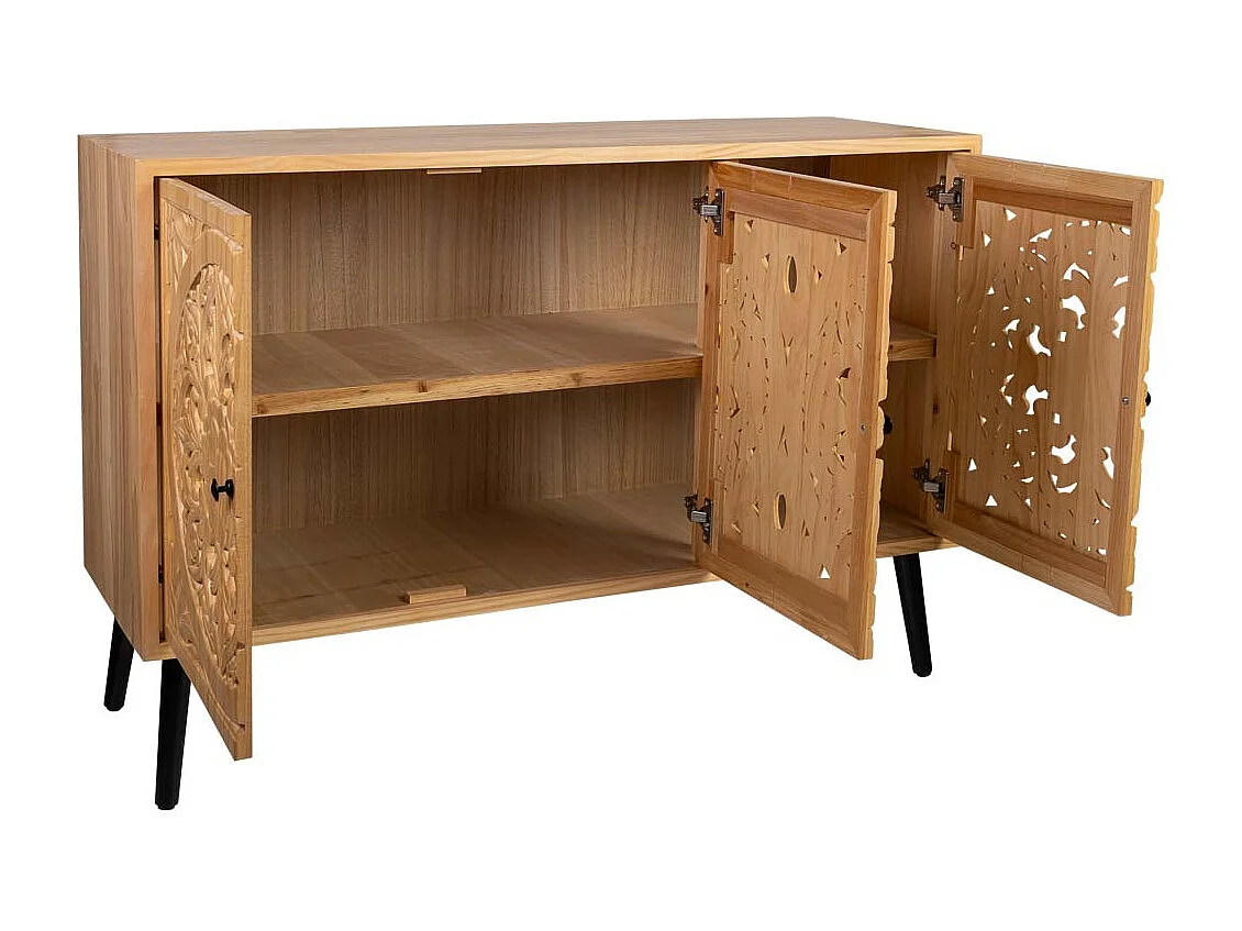 Buffet en bois marron 120x38x80