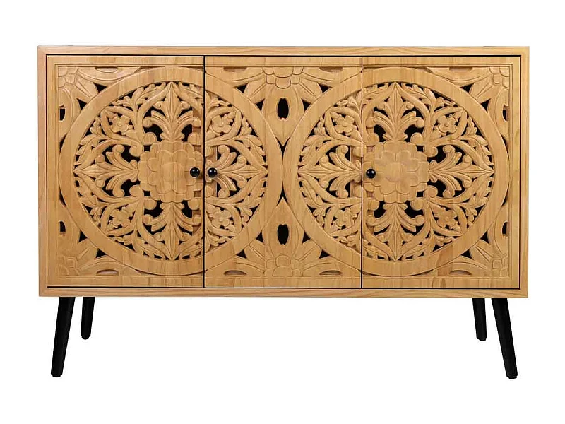 Buffet en bois marron 120x38x80