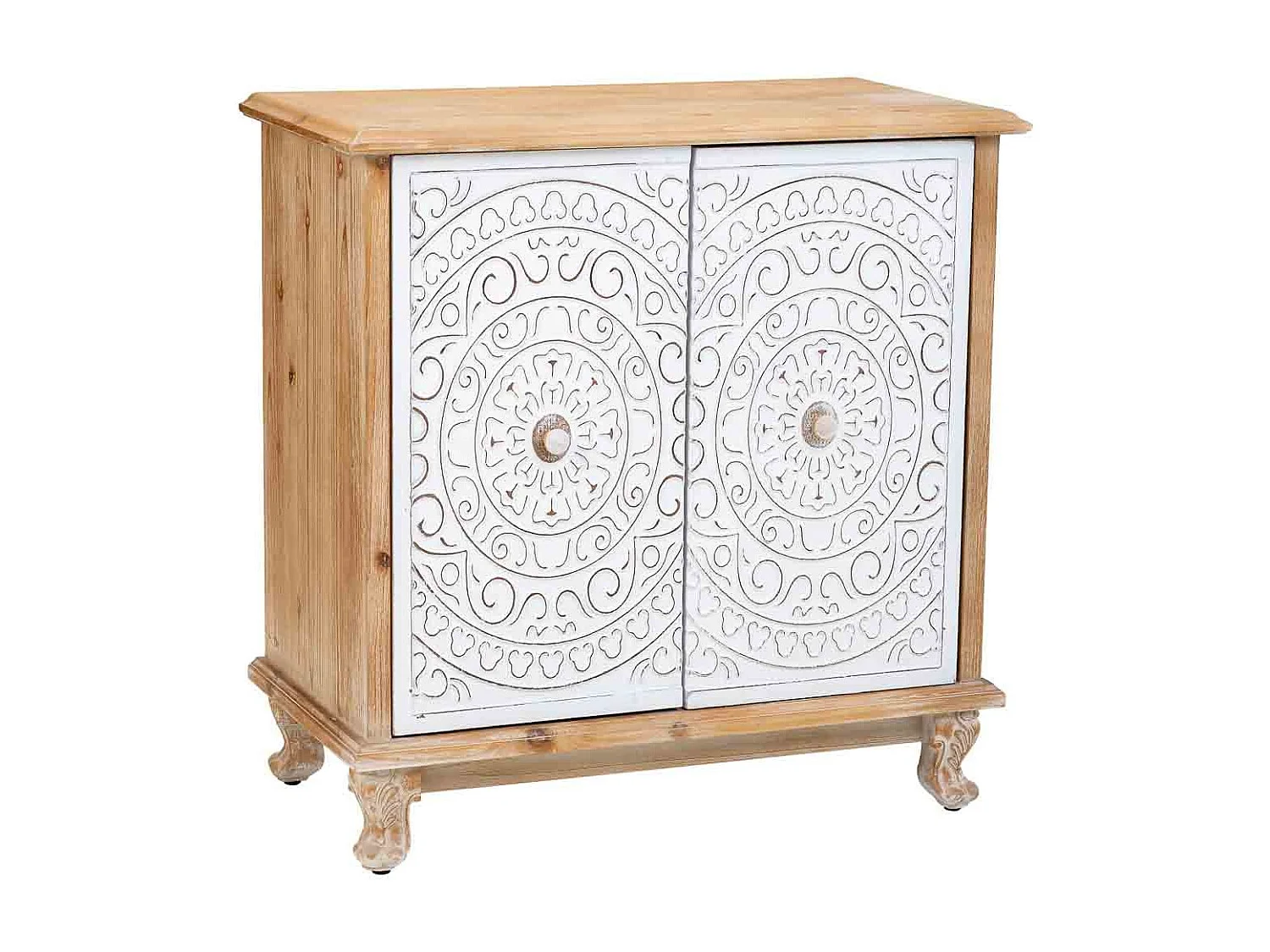 Aparador de madeira com 2 portas 78x40x79