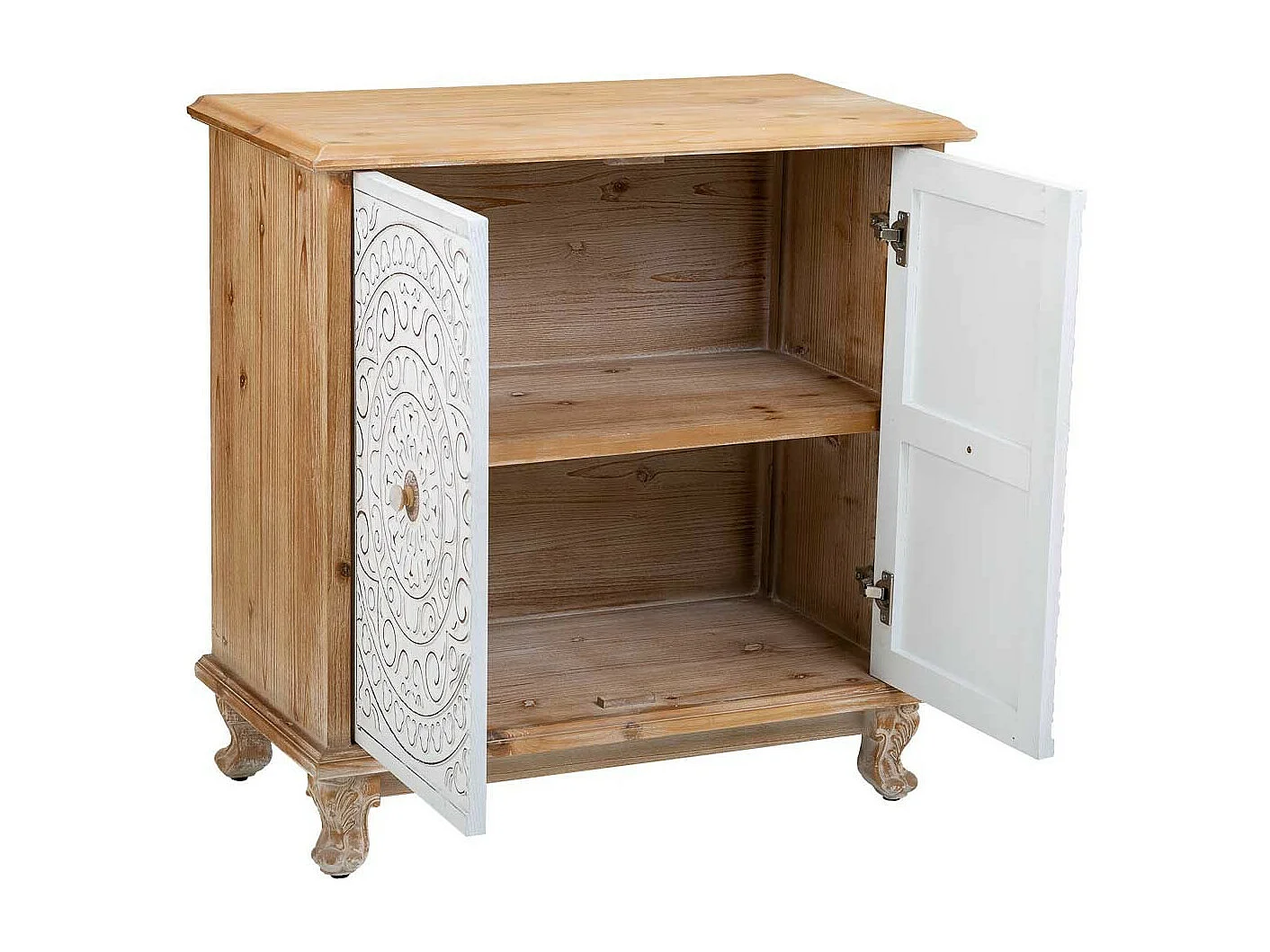 Aparador de madeira com 2 portas 78x40x79