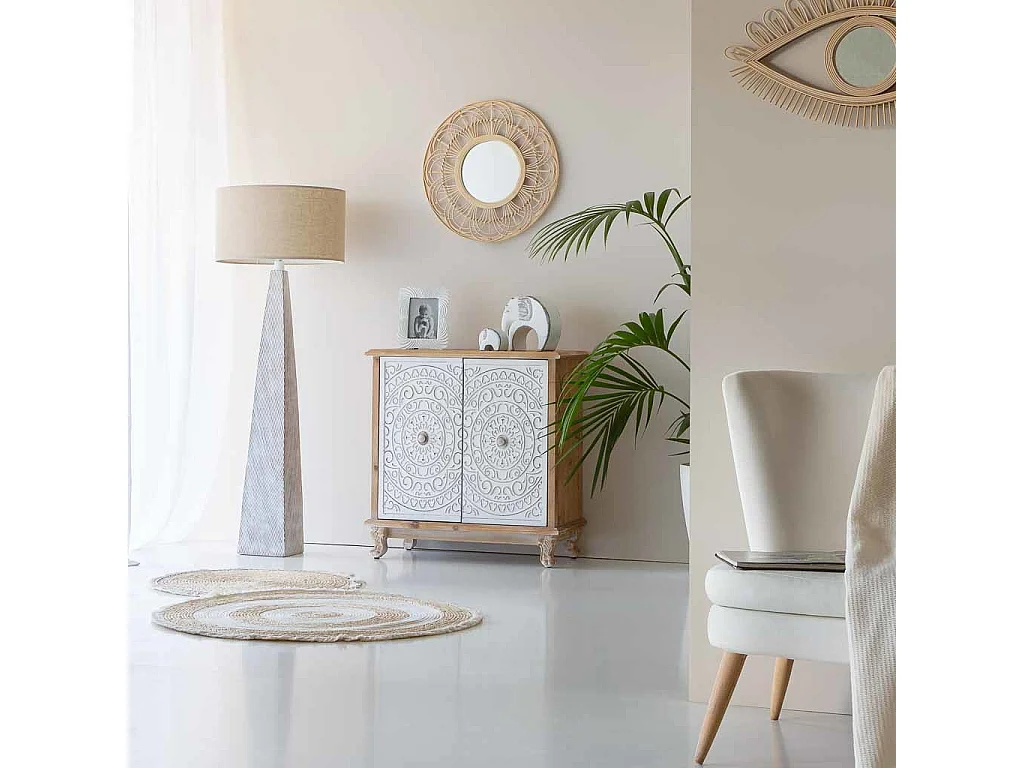 Credenza in legno con 2 porte 78x40x79