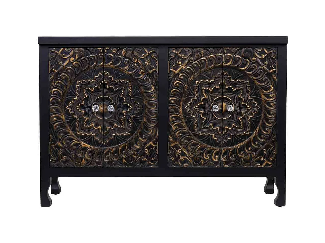 Credenza in legno con 4 porte 100,5x26x70