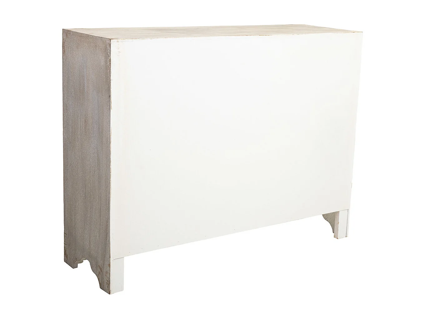 Buffet en métal avec 2 portes en fini vieilli 120x38x92