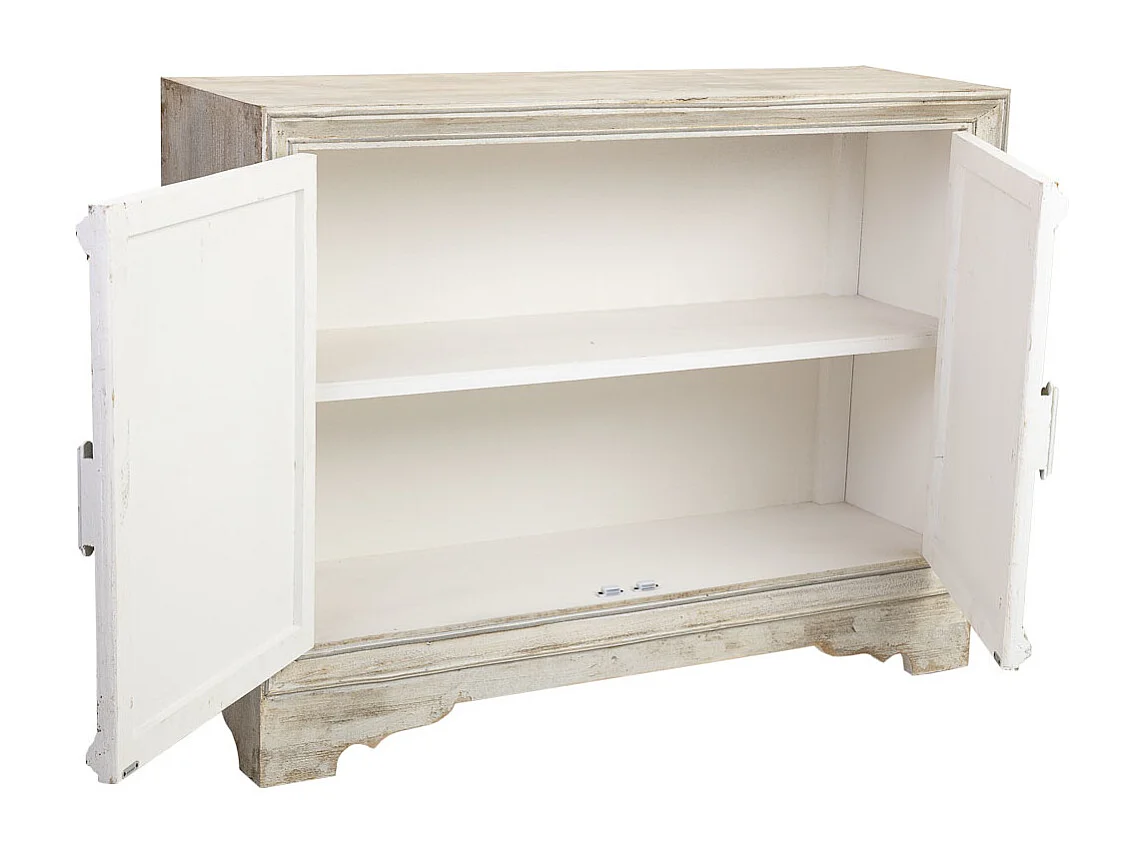 Aparador de metal com 2 portas acabamento antigo 120x38x92