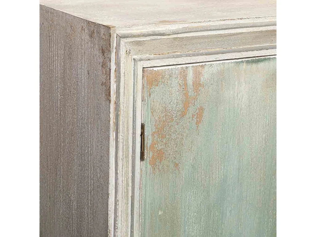 Aparador de metal com 2 portas acabamento antigo 120x38x92