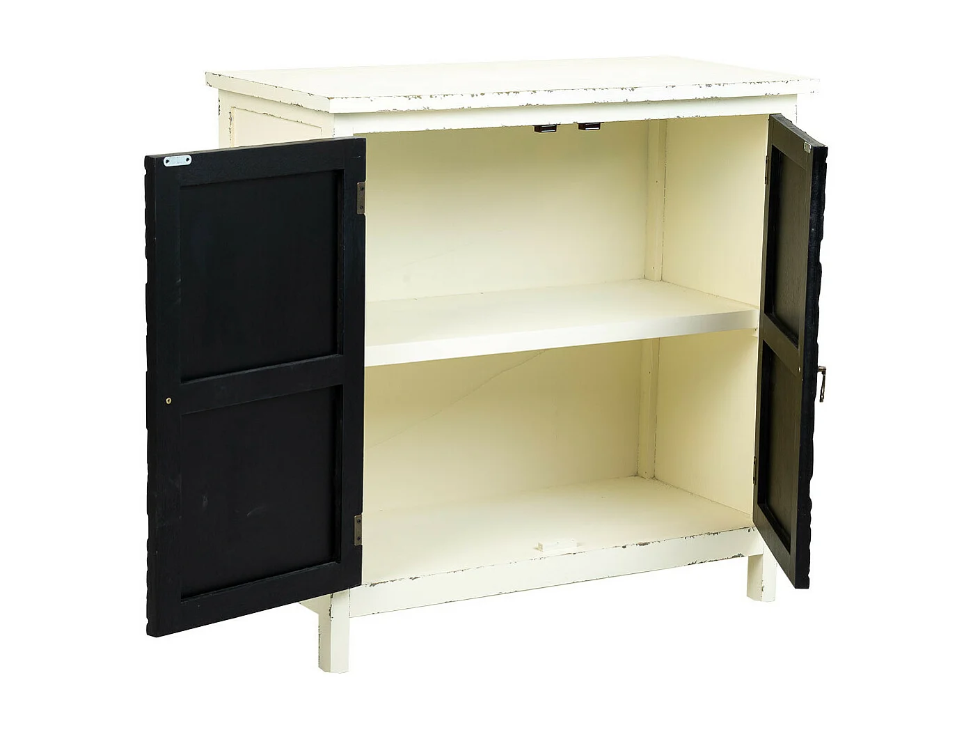 Aparador de madeira com 2 portas 83,5x38x82,5