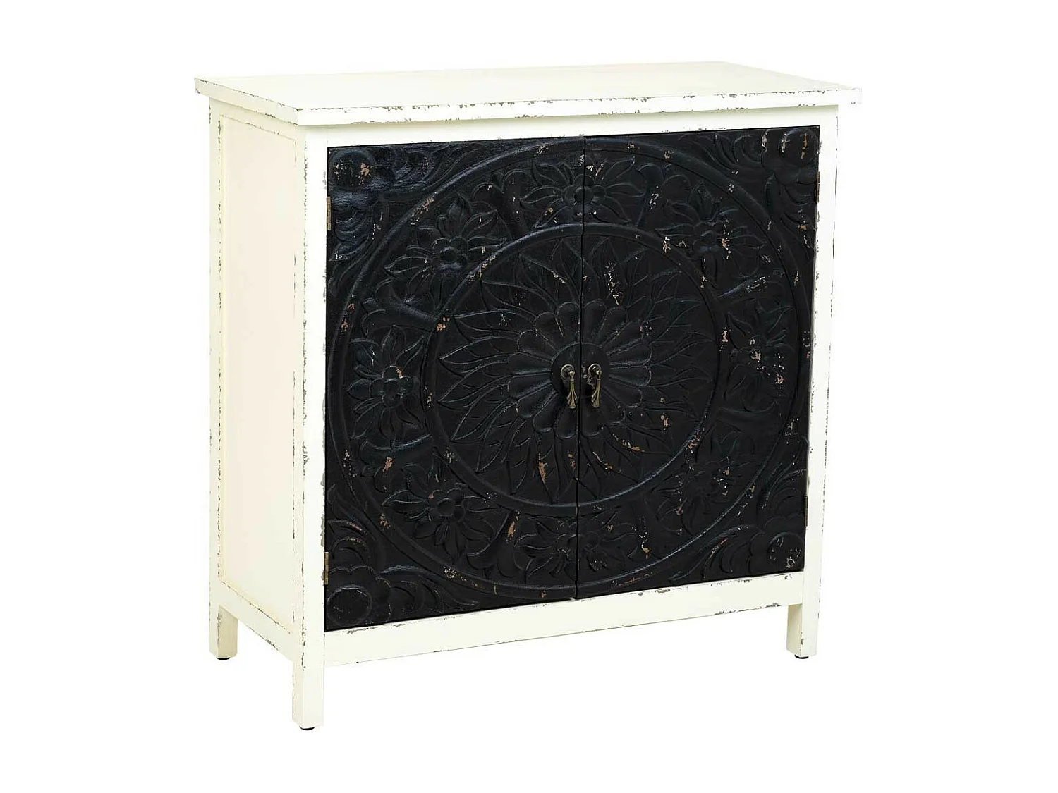 Credenza in legno con 2 porte 83,5x38x82,5