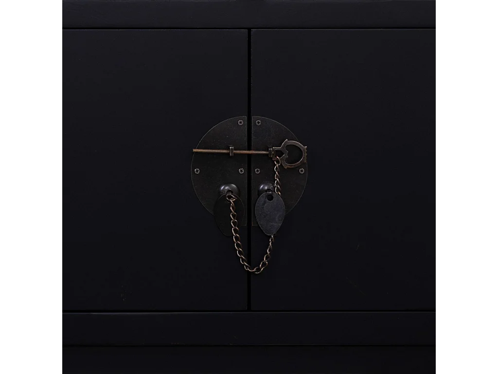 Buffet en bois avec 7 tiroirs et 2 portes 128x26x78