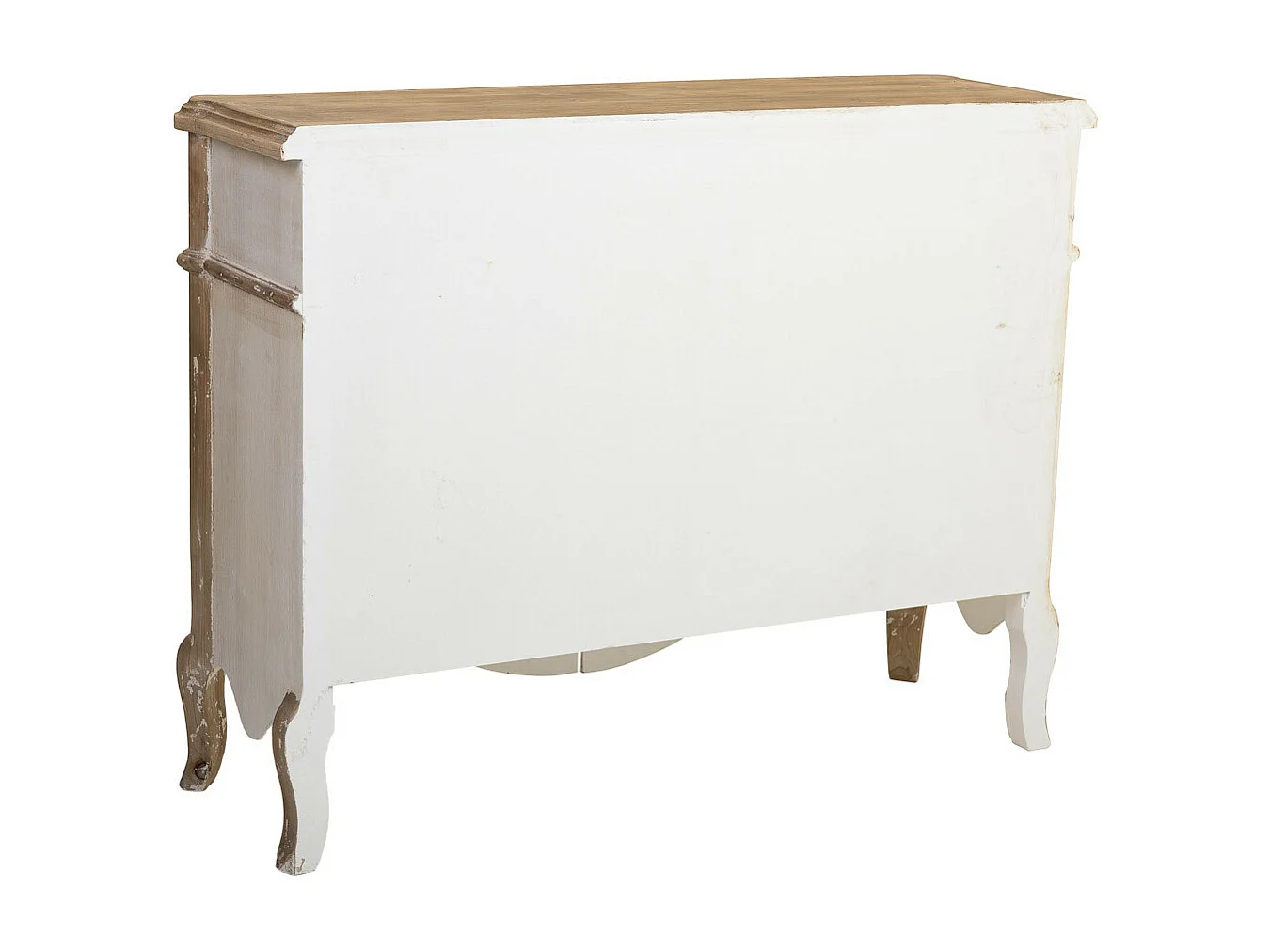 Buffet en bois avec 2 portes et 2 tiroirs en fini vieilli 120x38x92