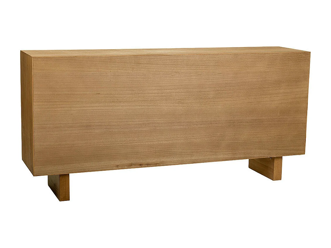 Aparador de madera y cuerda trenzada marrón 160x36x75