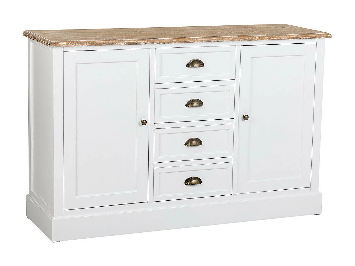 Buffet en bois blanc 124x40x80h