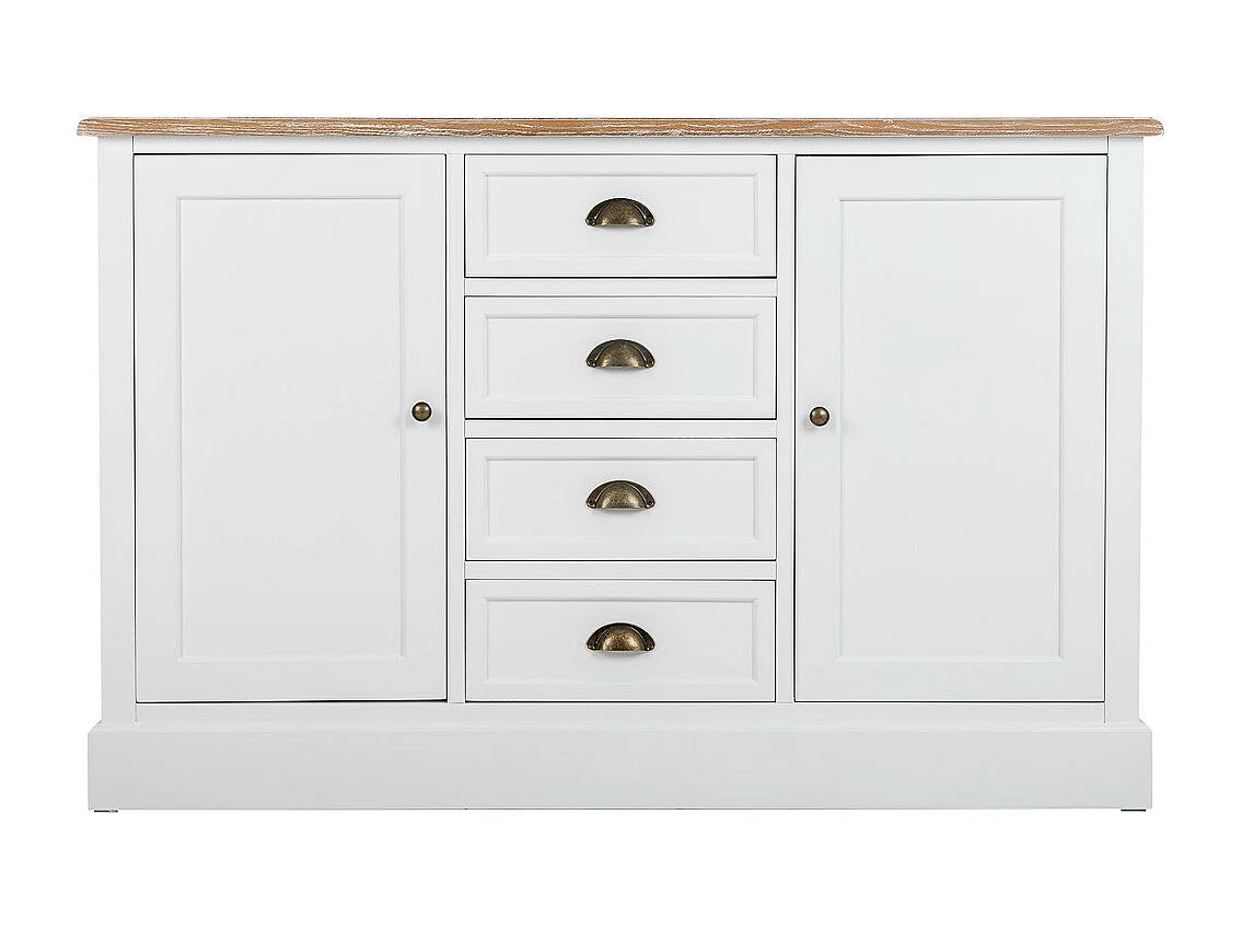 Buffet en bois blanc 124x40x80h