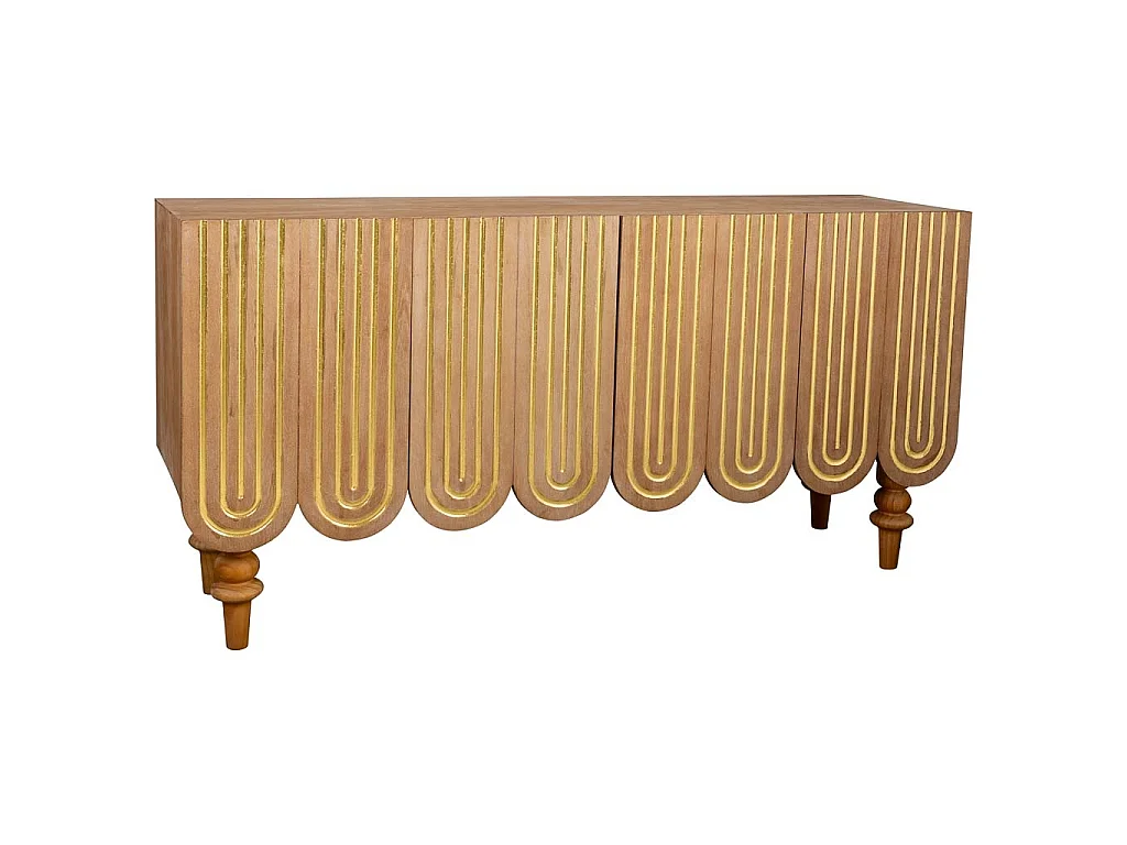 Mobile da ingresso in legno marrone 160x42x81
