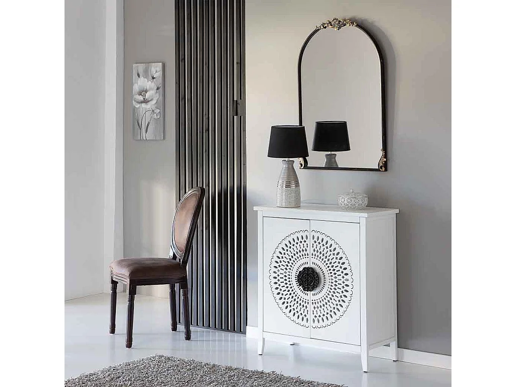 Aparador de madera de 2 puertas  78x38x87