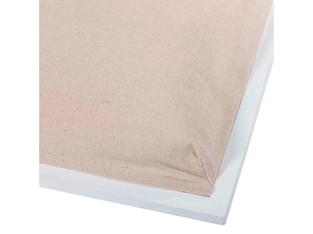 Weiß lackiertes Holztablett 43x33x5,5h cm