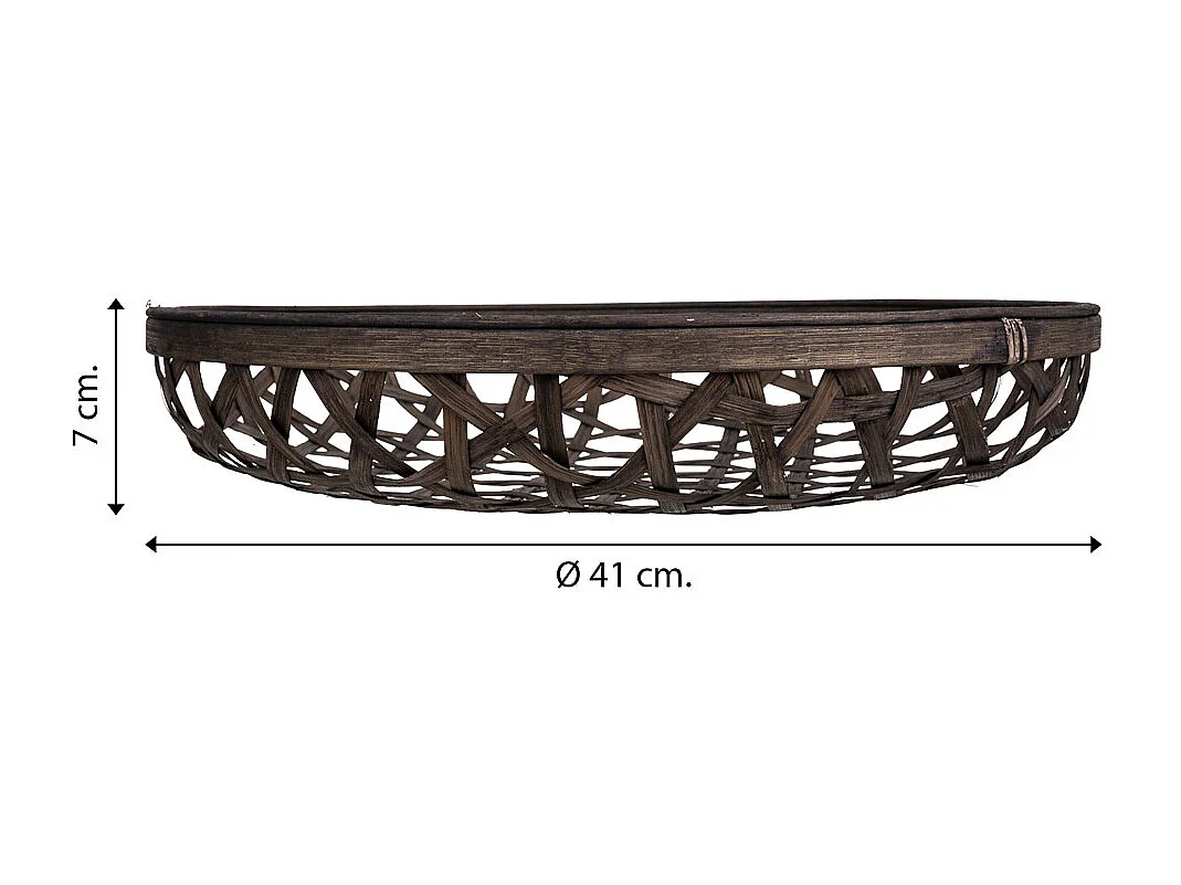 Bandeja de bambu marrom d41x7