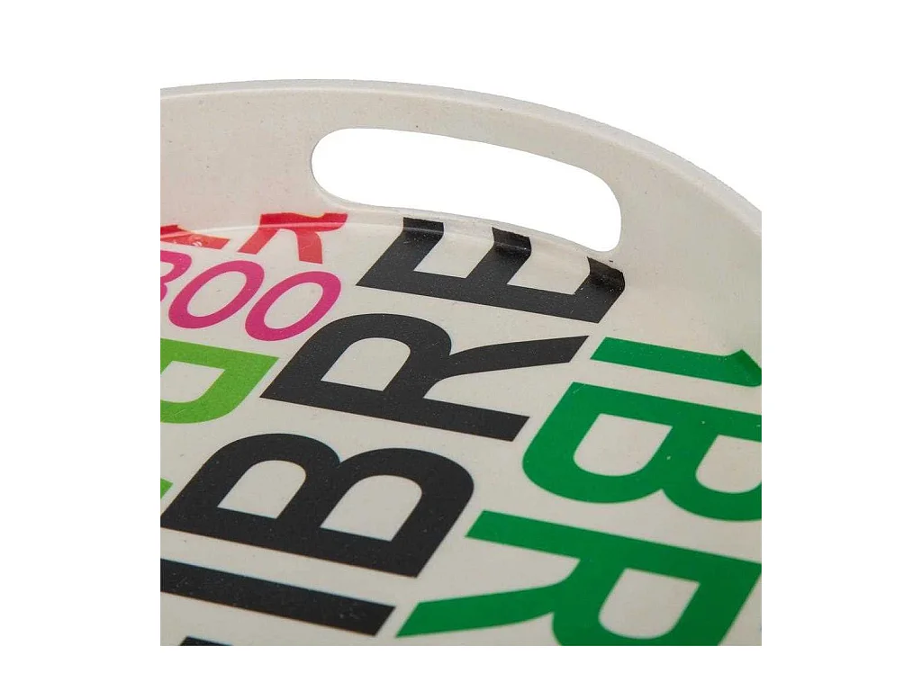 Ensemble de 2 plateaux en bambou colorés