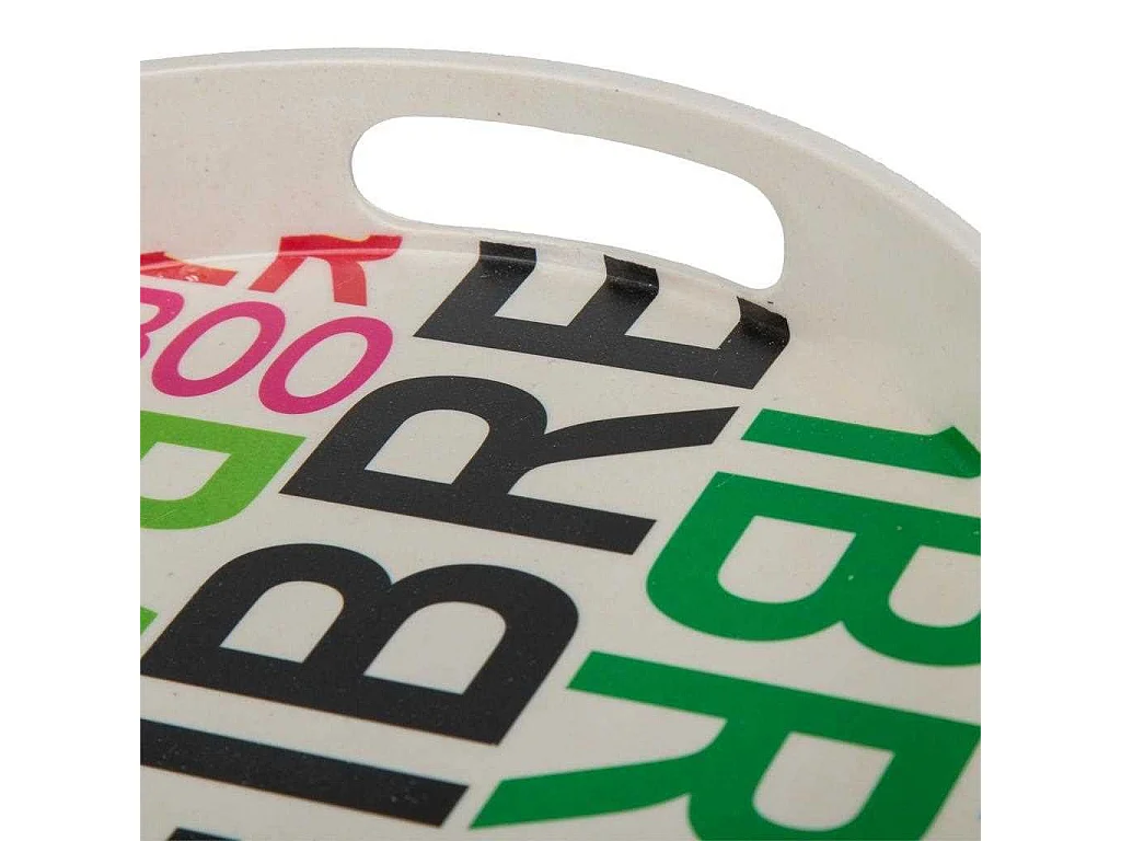 Set 2 bandejas de bambú coloridas