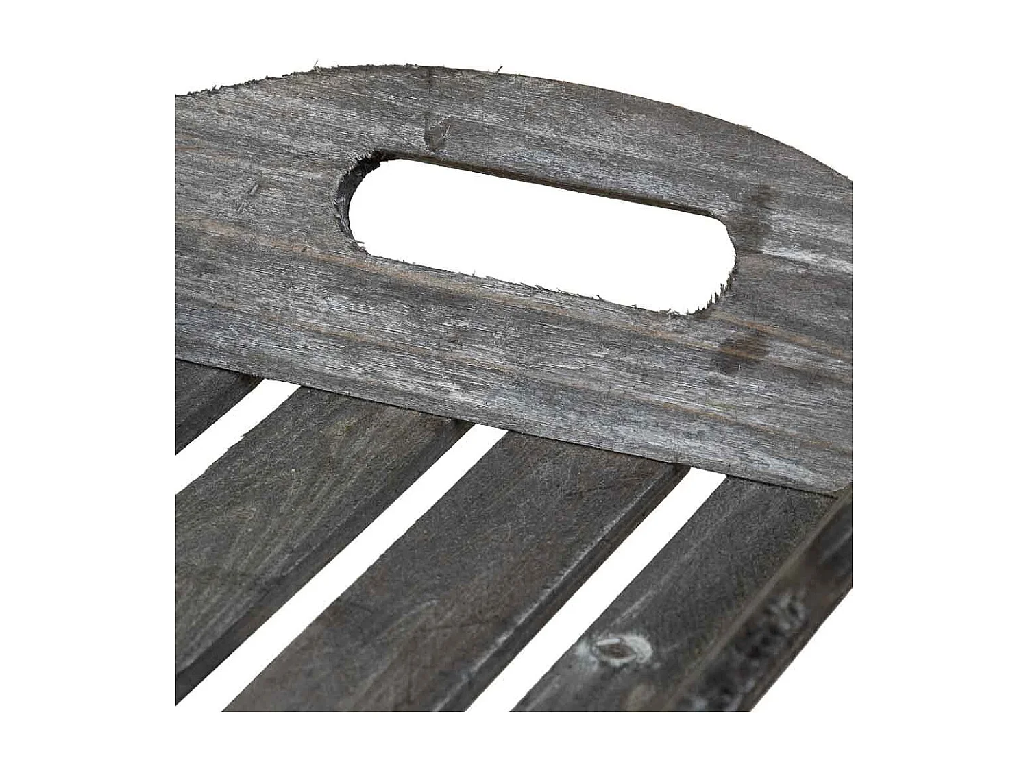 Bandeja de madeira cinza 32x20x4/6,5