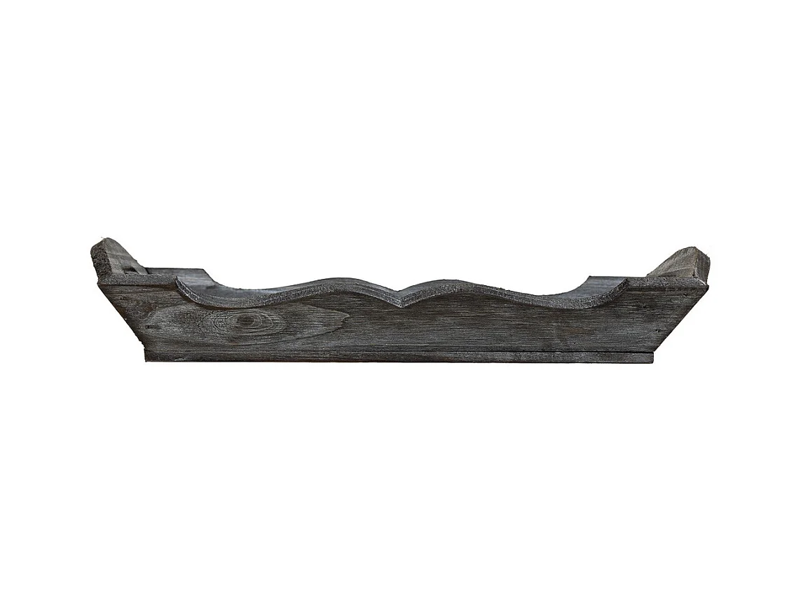 Plateau en bois gris 32x20x4/6,5h