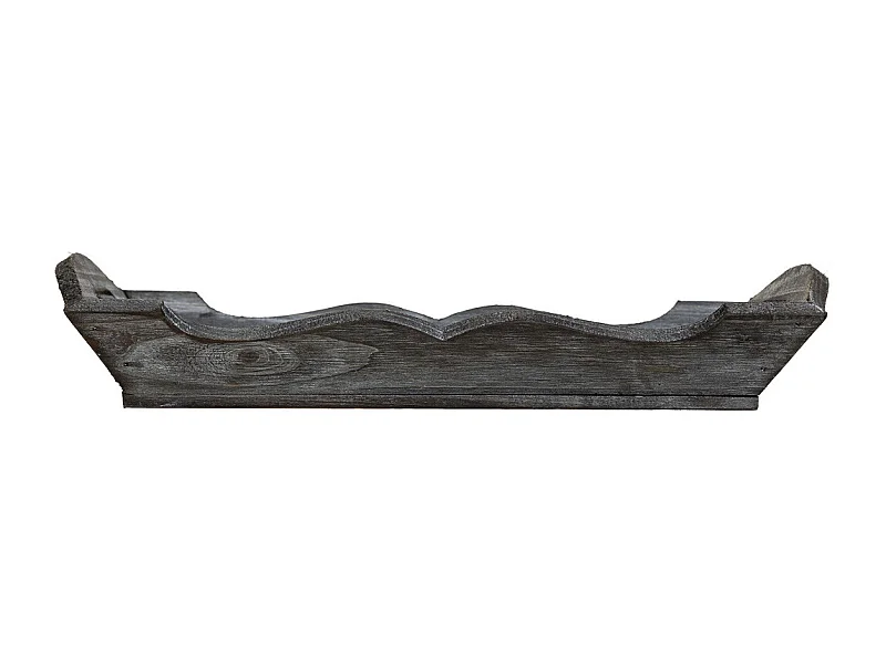 Vassoio in legno grigio 32x20x4/6,5h