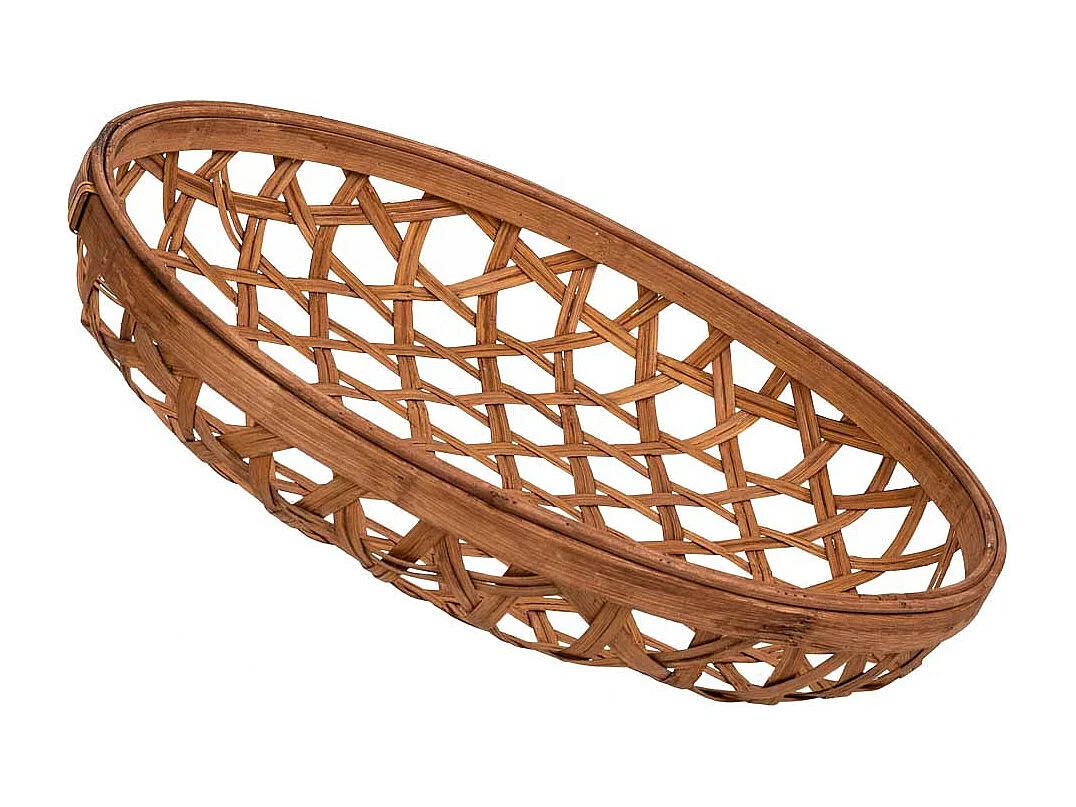 Braunes Bambustablett d35x6h cm