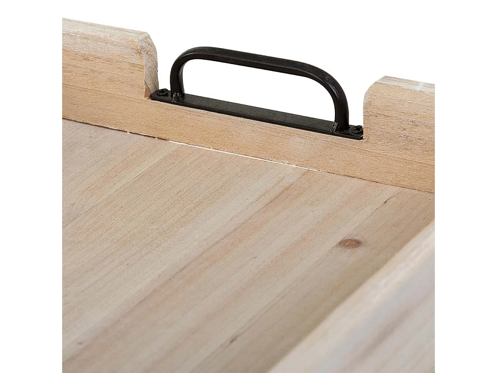 Bandeja de madeira branca 42,5x33x5