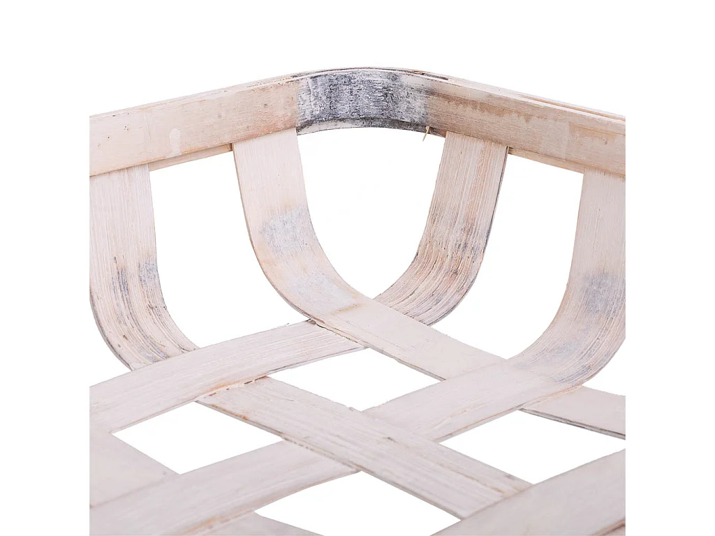 Weißes Bambustablett 36x26x6h cm