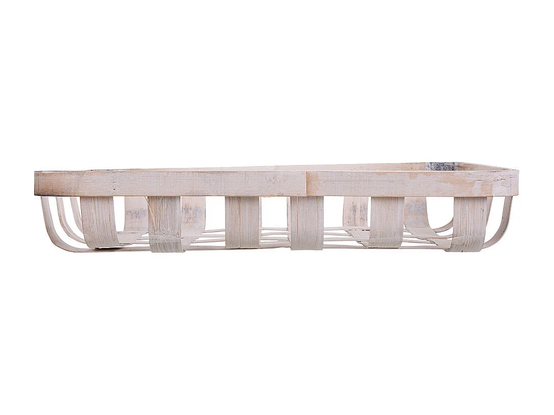 Vassoio in bambù bianco 36x26x6h