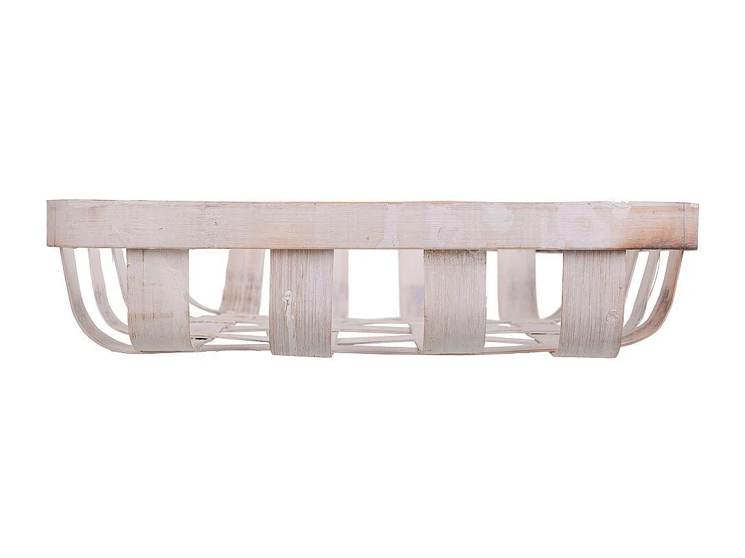 Vassoio in bambù bianco 36x26x6h