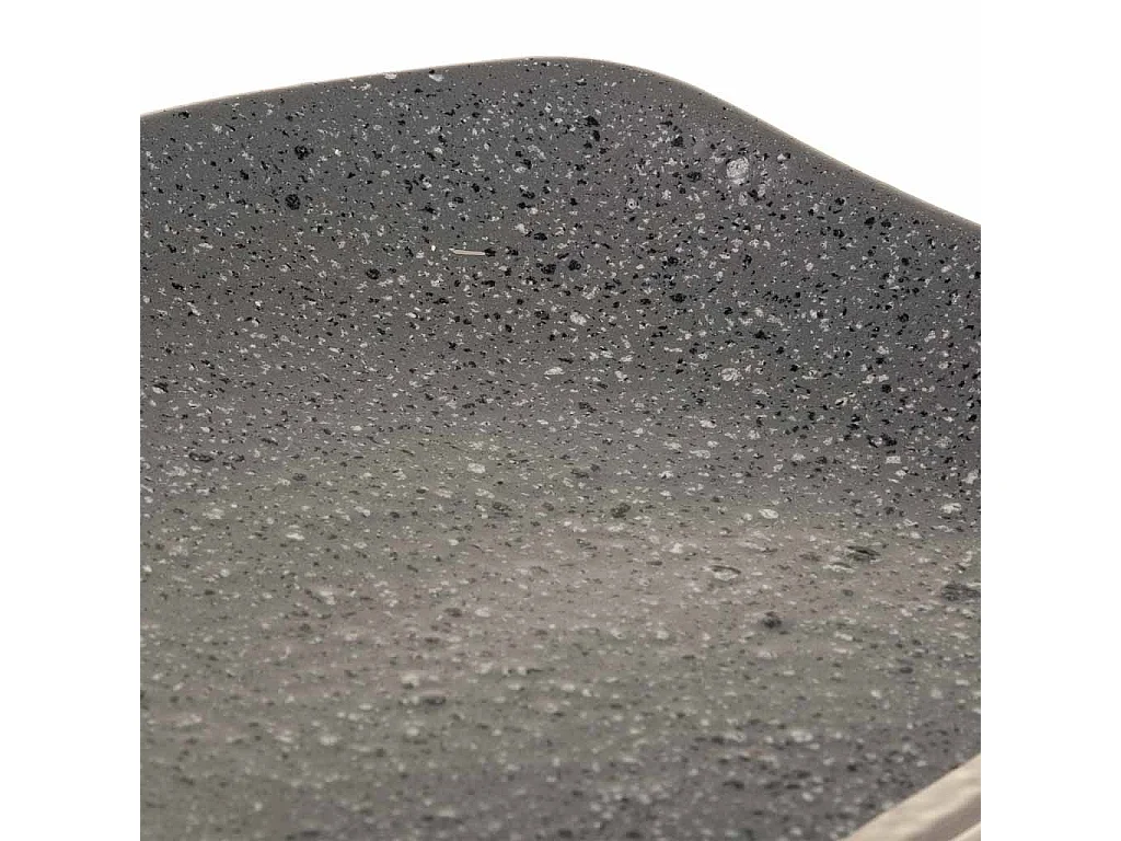 Tafelaufsatz aus silberner Keramik, 38 x 26,5 x 5,5 h cm