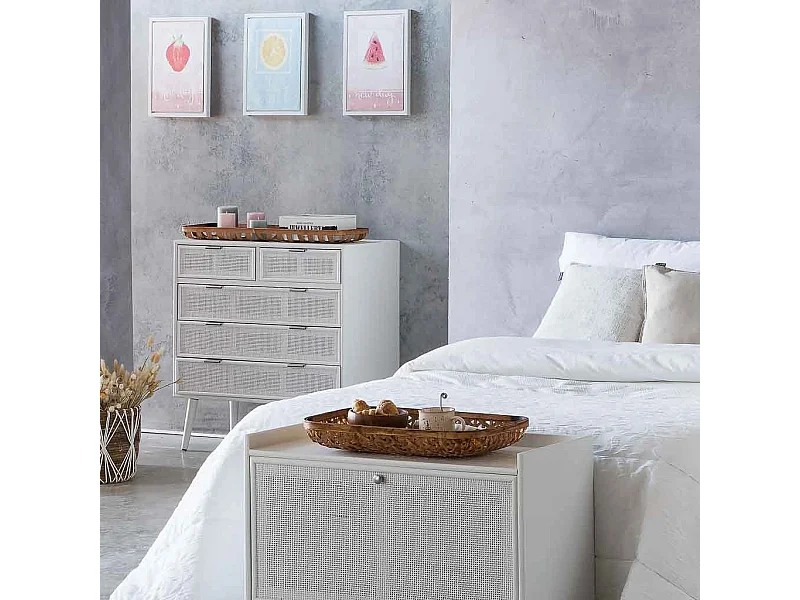 Braunes Bambustablett 54x33x7,5h cm