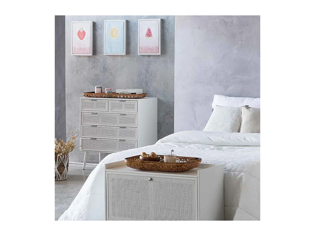 Plateau en bambou marron 54x33x7,5h