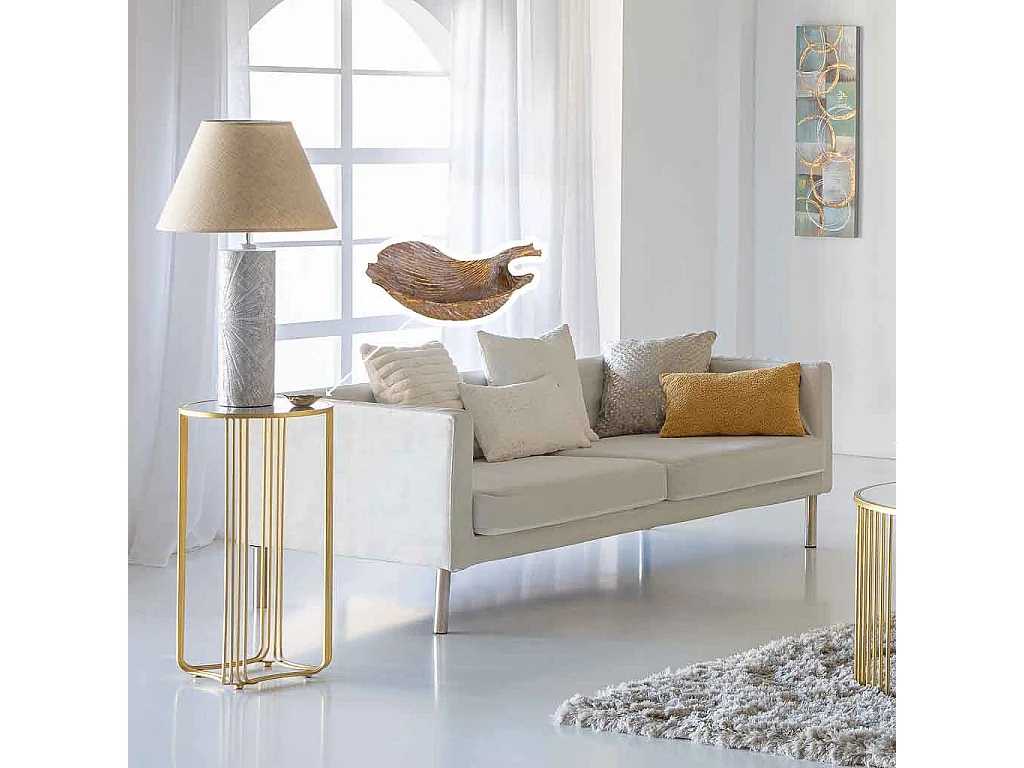 Goldenes Dekorationsblatt 10x10x2,5h cm