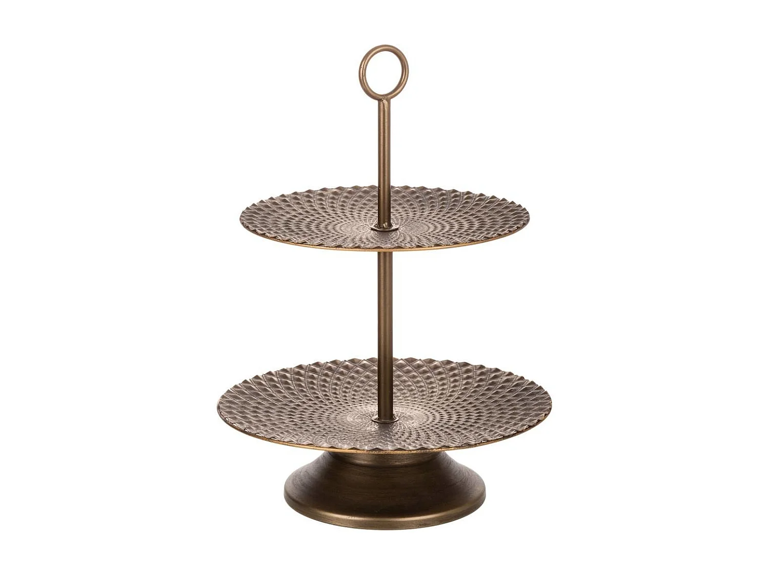 platos con soporte de metal dorado 35x35x48.5