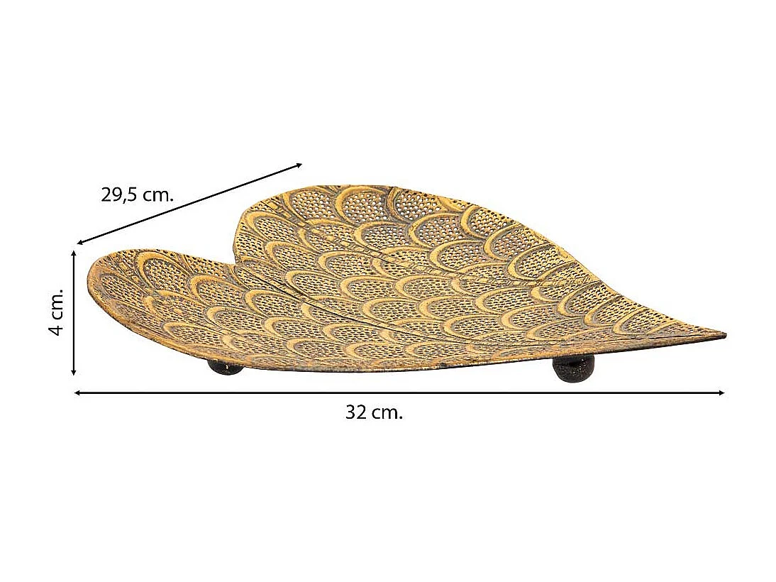 Mesa de centro em metal dourado 32x29,5x4