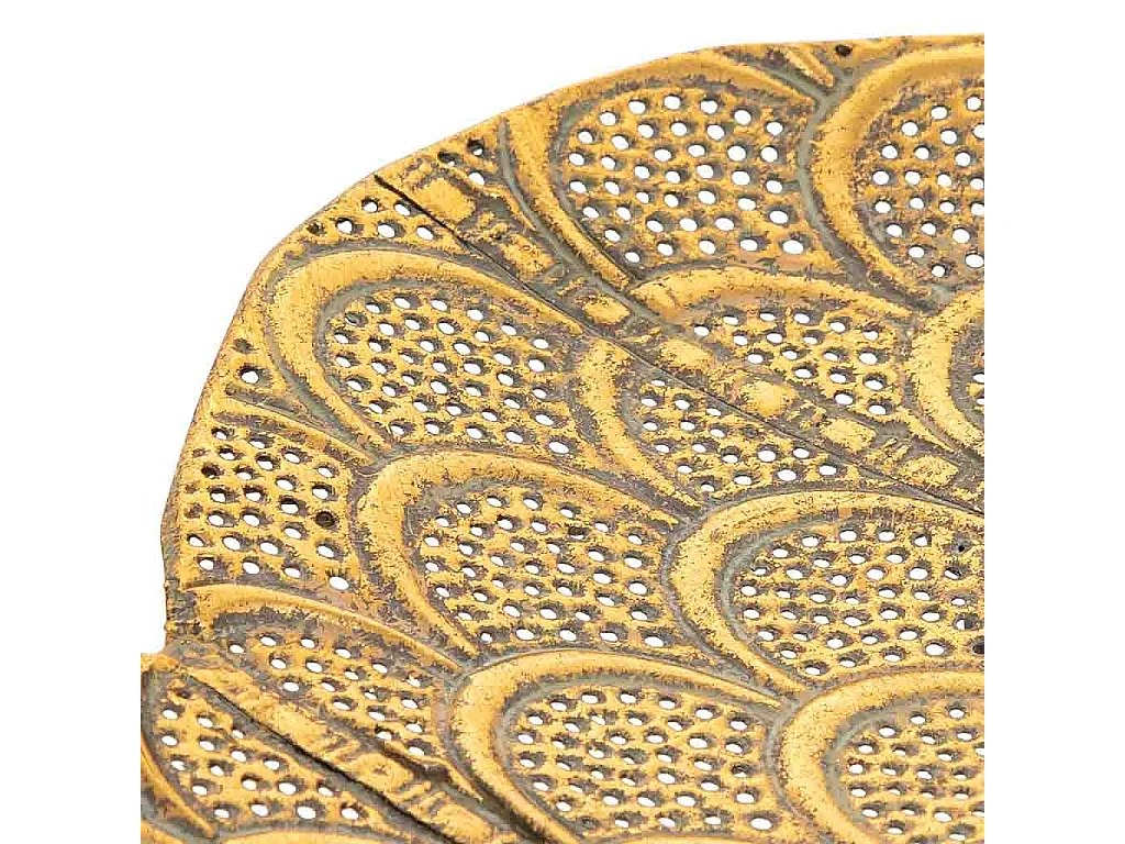 Mesa de centro em metal dourado 32x29,5x4