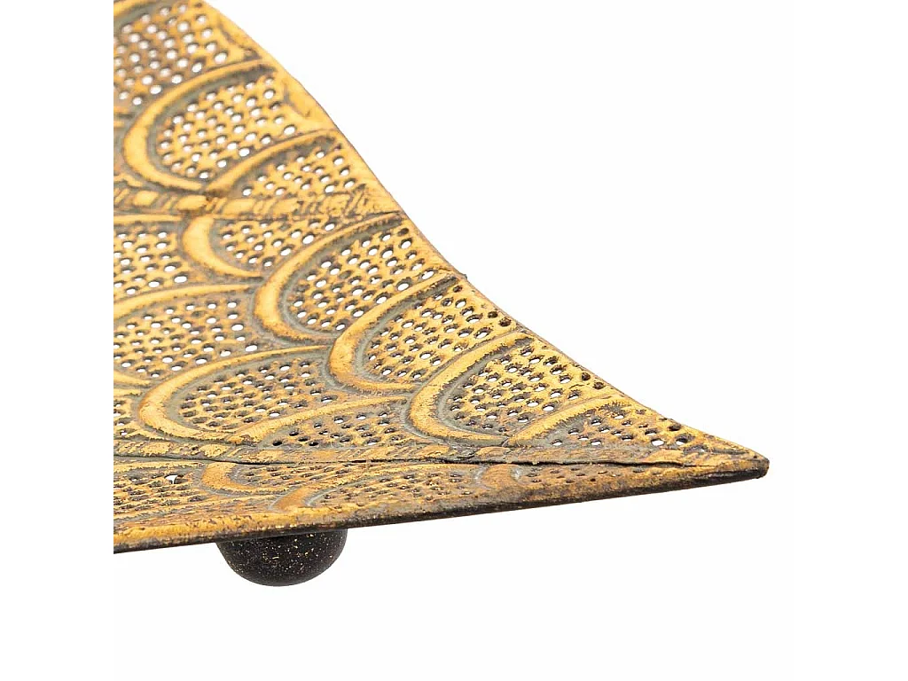 Mesa de centro em metal dourado 32x29,5x4