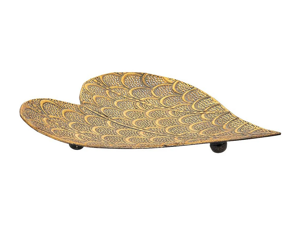 Mesa de centro em metal dourado 32x29,5x4