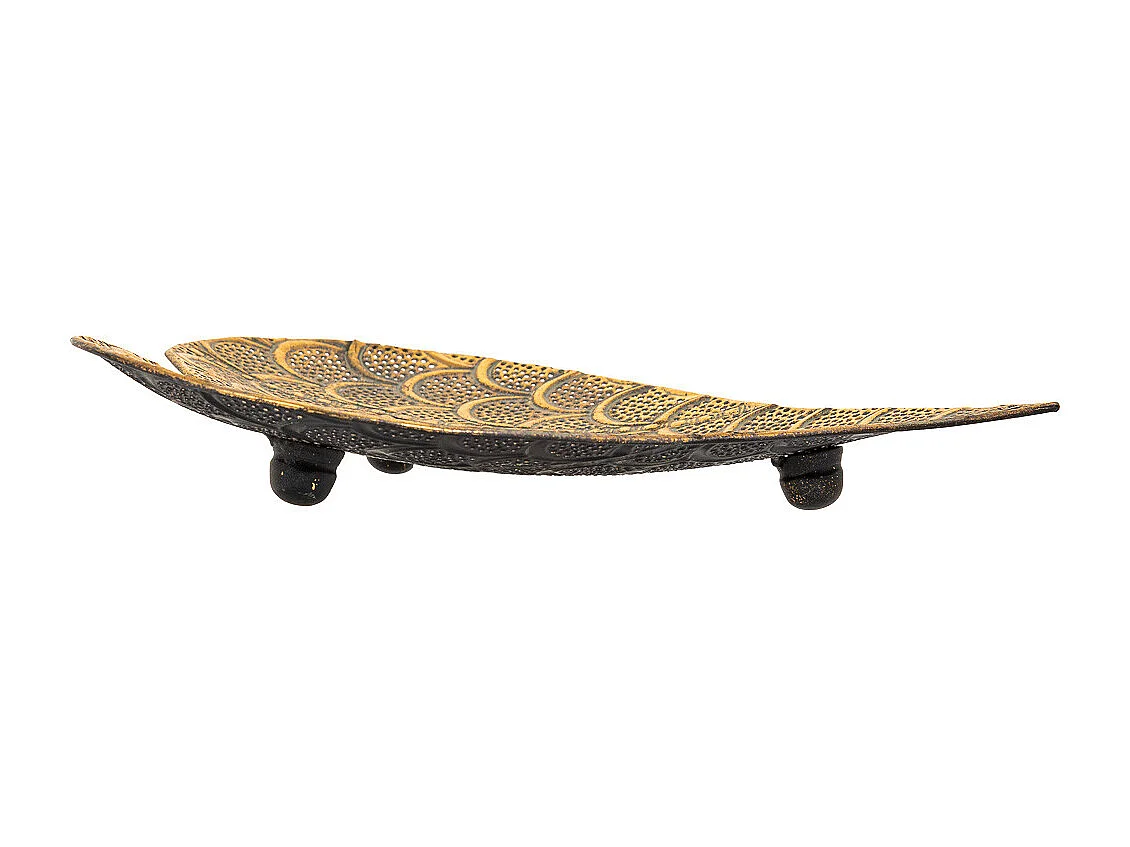 Mesa de centro em metal dourado 32x29,5x4