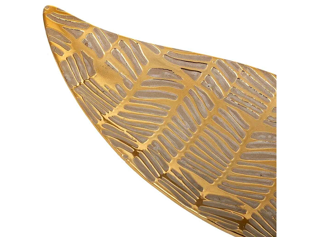 Centro de mesa de cerámica dorado 42,5x16,5x2,5