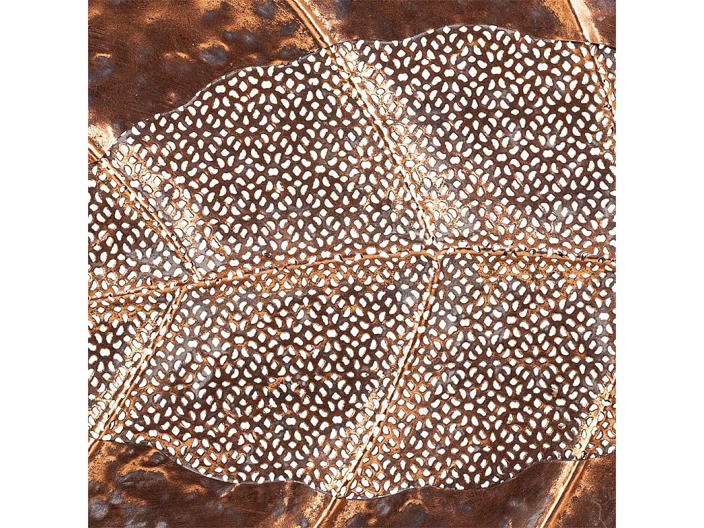 Folha de decoração em metal dourado 77,5x41x5