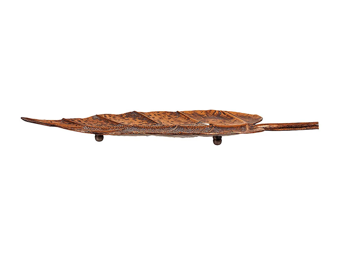 Hoja decoración de metal dorada 77.5x41x5