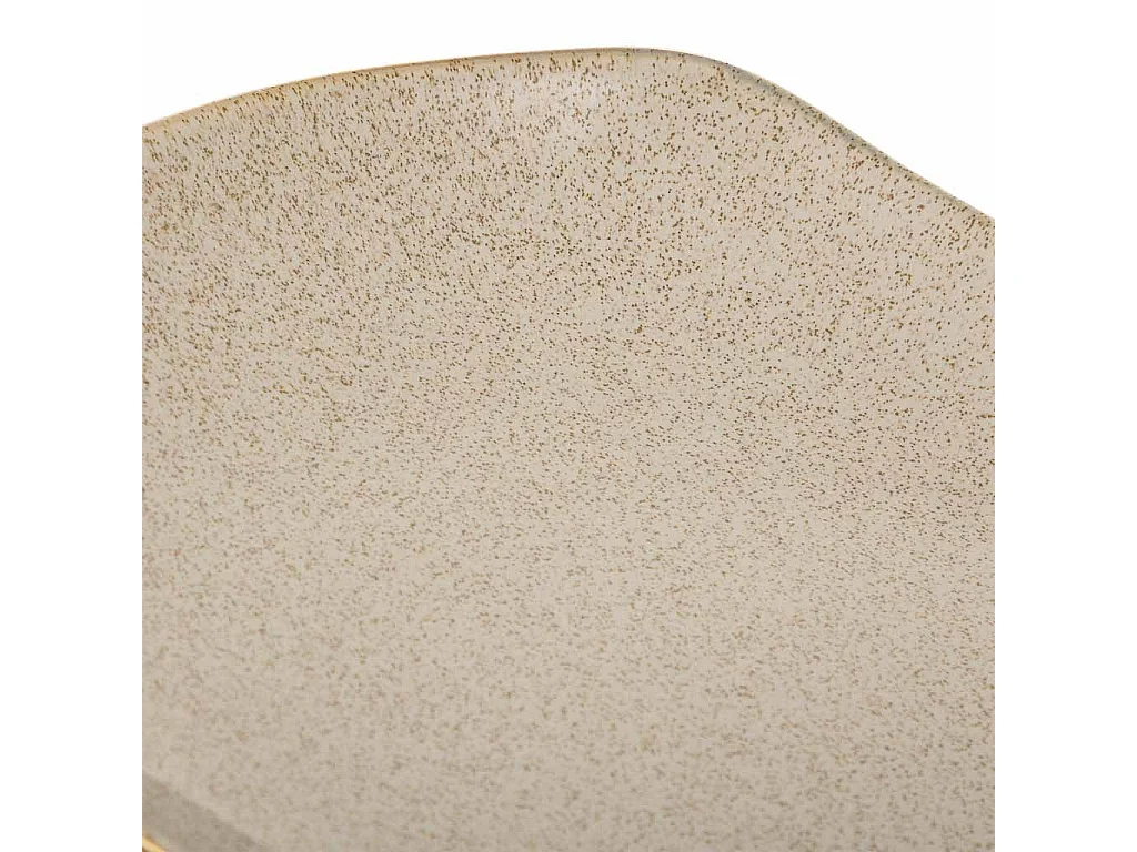 Peça central de cerâmica dourada 38x26,5x5,5