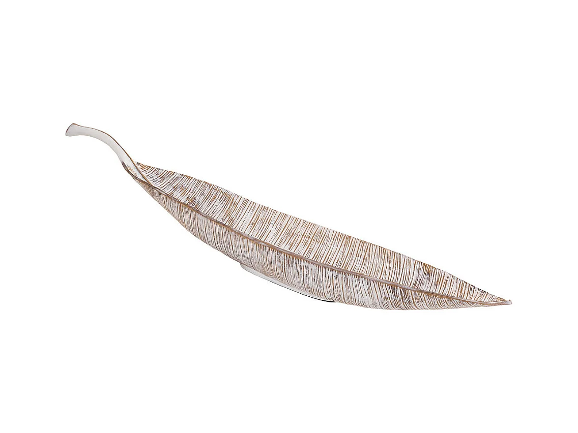 Tafelaufsatz aus weißem Polyresin, 95x15x20h cm