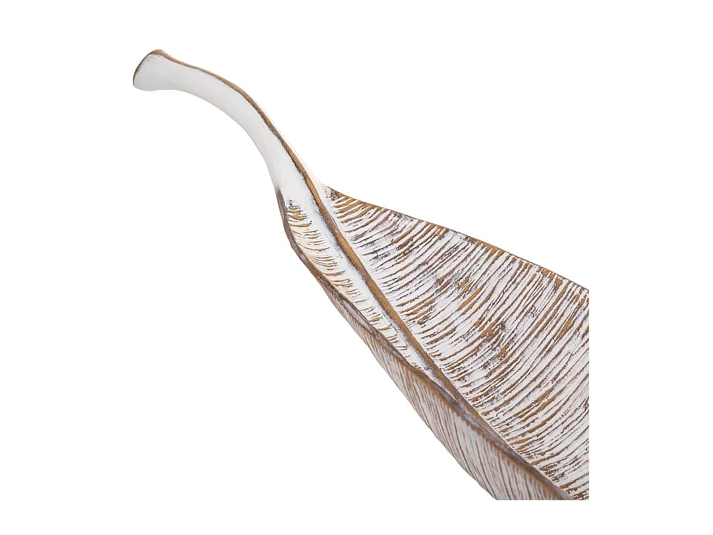 Tafelaufsatz aus weißem Polyresin, 95x15x20h cm