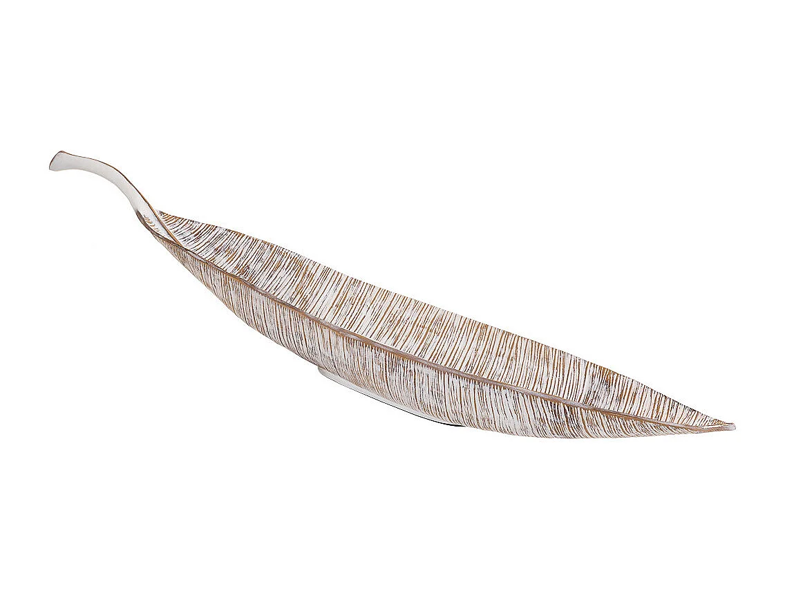 Centro de mesa de poliresina blanco 95x15x20