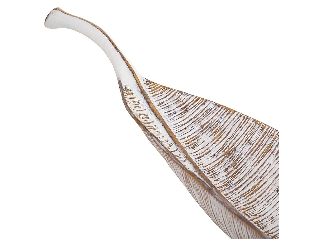 Centro de mesa de poliresina blanco 95x15x20