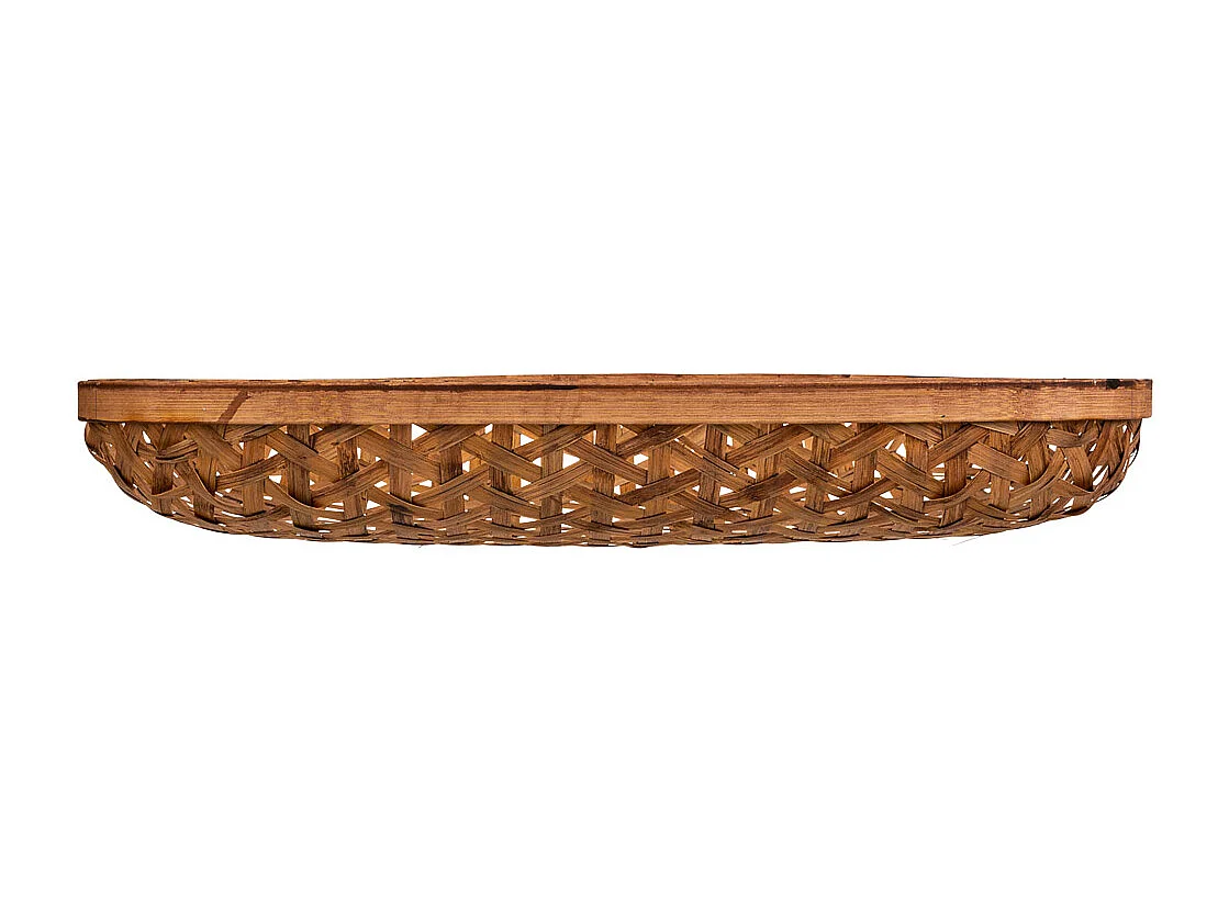 Bandeja de bambu marrom 61x40x8,5